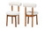 Baxton Studio Edric Modern Japandi Cream Boucle Fabric And Walnut Brown Finished Wood 2-Piece Dining Chair Set BBT5491-Maya-Cream-DC By Wholesale Interiors