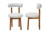 Baxton Studio Edric Modern Japandi Light Grey Boucle Fabric And Walnut Brown Finished Wood 2-Piece Dining Chair Set BBT5491-Maya- Sky Grey-DC By Wholesale Interiors