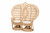 Bali & Pari Nerita Modern Bohemian Natural Brown Rattan Two-Seater Peacock Chair WS044-Natural Rattan-CC By Wholesale Interiors