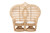 Bali & Pari Nerita Modern Bohemian Natural Brown Rattan Two-Seater Peacock Chair WS044-Natural Rattan-CC By Wholesale Interiors
