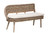Baxton Studio Raisa Modern Bohemian Natural Kubu Rattan Bench And Wood Table 3-Piece Dining Nook Set Mona Kubu-Grey/Natural/Light Brown-3PC Dining Set By Wholesale Interiors