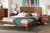 Baxton Studio Demeter Mid Century Modern Walnut Brown Finished Wood King Size 3 Piece Bedroom Set Demeter Ash Walnut King 3Pc Bedroom Set By Wholesale Interiors