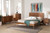 Baxton Studio Demeter Mid Century Modern Walnut Brown Finished Wood Full Size 4 Piece Bedroom Set Demeter Ash Walnut Full 4Pc Bedroom Set By Wholesale Interiors