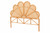 Bali & Pari Flower Modern Bohemian Honey Rattan Queen Size Standalone Headboard Flower-Light Honey Rattan-Queen-HB By Wholesale Interiors