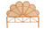 Bali & Pari Flower Modern Bohemian Honey Rattan Queen Size Standalone Headboard Flower-Light Honey Rattan-Queen-HB By Wholesale Interiors