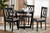 Baxton Studio Aggie Modern Grey Fabric And Dark Brown Finished Wood 5 Piece Dining Set Lindy Grey Dark Brown 5Pc Dining Set By Wholesale Interiors