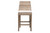 Bali & Pari Toby Modern Bohemian Grey Kubu Rattan And Rustic Taupe Finished Mahogany Wood Counter Stool Toby-Grey Natural-CS By Wholesale Interiors