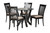 Baxton Studio Marian Modern Sand Fabric And Dark Brown Finished Wood 5-Piece Dining Set Gwen-Sand/Dark Brown-5PC Dining Set By Wholesale Interiors