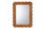 Baxton Acantha Walnut Brown Scallop-Framed Accent Mirror Jy23A380-Mirror