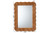 Baxton Acantha Walnut Brown Scallop-Framed Accent Mirror Jy23A380-Mirror