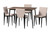 Baxton Bishop Industrial Beige Fabric And Metal Dining Set - SKU146858