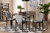 Baxton Studio Bishop Industrial Grey Fabric And Metal Dining Set Addie 5Pc Dining Set By Wholesale Interiors