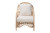 Bali & Pari Florence Bohemian Ivory Braided Rattan Arm Chair Regal 1-Ivory Rattan-CC By Wholesale Interiors