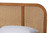 Baxton Studio Fleur Mid-Century Woven Rattan Wood Queen Size Bed BBT61173-Walnut Wood-Queen-Bed By Wholesale Interiors