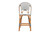 Bali & Pari Genica Classic French Two-Tone Black And White Weaving And Natural Rattan Bar Stool DC613-Rattan-Black/White-BS No Arm By Wholesale Interiors