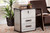 Baxton Studio Calidore Vintage Silver Metal 2 Drawer End Table Jy24A012 Wooden Et By Wholesale Interiors