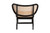 Bali & Pari Brisbane Bohemian Black Mahogany Wood And Woven Rattan Accent Chair Brisbane-Natural Rattan/Black Wood-CC By Wholesale Interiors