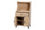 Baxton Studio Pavone Mid-Century Modern Oak Brown Wood Kitchen Cabinet FP-2402-2001B-Natural/Black-Kitchen Cabinet By Wholesale Interiors