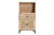 Baxton Studio Pavone Mid-Century Modern Oak Brown Wood Kitchen Cabinet FP-2402-2001B-Natural/Black-Kitchen Cabinet By Wholesale Interiors