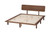 Baxton Studio Alyssa Japandi Walnut Brown Wood King Size Platform Bed SW8598-Walnut-King By Wholesale Interiors