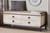 Baxton Studio Heaton Vintage Weathered White Canvas 4 Drawer Storage Bench Jy24A052 White Canvas Bench By Wholesale Interiors