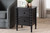 Baxton Studio Malinda Classic Black Wood 2 Drawer End Table With Spindle Legs Jy24A172 Black Wooden End Table By Wholesale Interiors