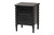 Baxton Studio Malinda Classic Black Wood 2-Drawer End Table With Spindle Legs JY24A172-Black/Wooden-End Table By Wholesale Interiors