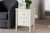 Baxton Studio Malinda Classic White Wood 2 Drawer End Table With Spindle Legs Jy24A172 Off White Wooden End Table By Wholesale Interiors