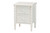 Baxton Studio Malinda Classic White Wood 2-Drawer End Table With Spindle Legs JY24A172-Off White/Wooden-End Table By Wholesale Interiors