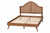 Alecia Mid-Century Ash Walnut Wood Queen Size Platform Bed - SKU147152