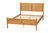 Jenn Wood Queen Platform Bed W/ Distressed Finish Rattan - SKU147154