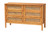 Baxton Studio Jenn Golden Brown Wood Japandi 3-Piece Storage Set With Distressed-Finished Rattan Adalyn-Distressed/NT Oak-3PC Storage Set By Wholesale Interiors