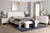 Baxton Studio Laria Modern White Teddy Bear Fabric Queen Size 5 Piece Bedroom Set Bbt61176 A1 White Queen 5Pc Bedroom Set By Wholesale Interiors