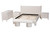 Baxton Studio Laria Modern White Teddy-Bear Fabric Queen Size 5-Piece Bedroom Set BBT61176 A1-White-Queen 5PC Bedroom Set By Wholesale Interiors