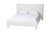Baxton Studio Laria Modern White Teddy-Bear Fabric Queen Size 5-Piece Bedroom Set BBT61176 A1-White-Queen 5PC Bedroom Set By Wholesale Interiors