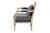 Baxton Studio Clemence French Provincial Grey Fabric Whitewashed Mahogany Wood Armchair SEA63-Grey Chair By Wholesale Interiors