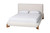 Baxton Studio Vinicio Mid-Century Modern Cream Boucle Queen Platform Bed BBT61296-Cream-Queen By Wholesale Interiors