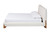 Baxton Studio Vinicio Mid-Century Modern Cream Boucle Queen Platform Bed BBT61296-Cream-Queen By Wholesale Interiors