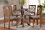 Baxton Studio Sadie Modern Grey And Walnut Brown Wood 5 Piece Dining Set Sadie Grey Walnut 5Pc Dining Set By Wholesale Interiors