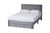 Baxton Studio Elora Modern Grey Pleated Velvet Queen Size Storage Bed CFSP0839-A-Grey-Queen By Wholesale Interiors