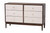 Nikolai Beige Fabric And Wenge Brown Wood 6-Drawer Dresser - SKU147254