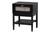 Baxton Studio Shirin Mid-Century Beige Fabric And Black Wood Queen 5-Piece Bedroom Set Ivana-Sand Stone/Black-Queen-5PC Bedroom Set By Wholesale Interiors