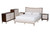 Baxton Studio Nikolai Mid-Century Channel Tufted Beige Fabric And Wenge Brown Wood 5-Piece Queen Bedroom Set MG0226-Beige/Wenge-Queen 5PC Bedroom Set By Wholesale Interiors