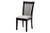 Baxton Studio Marian Modern Grey Fabric And Dark Brown Finished Wood 5-Piece Dining Set Gwen-Grey/Dark Brown-5PC Dining Set By Wholesale Interiors