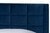 Baxton Studio Payne Modern Glam Navy Blue Velvet And Dark Brown Wood Queen Bed CFSP0835-C-Navy Blue-Queen By Wholesale Interiors
