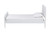 Baxton Studio Lucera Mid-Century White Twin Size Bobbin Bed MG0110-4-White-Twin By Wholesale Interiors