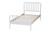 Baxton Studio Lucera Mid-Century White Twin Size Bobbin Bed MG0110-4-White-Twin By Wholesale Interiors