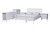 Baxton Studio Lucera Mid-Century White Full Size 5-Piece Bobbin Bedroom Set MG0110-4-White-Full 5PC Bedroom Set By Wholesale Interiors