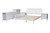 Baxton Studio Lucera Mid-Century White Full Size 5-Piece Bobbin Bedroom Set MG0110-4-White-Full 5PC Bedroom Set By Wholesale Interiors