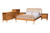 Baxton Studio Lucera Mid-Century Oak Brown Queen Size 5-Piece Bobbin Bedroom Set MG0110-4-NT Oak-Queen 5PC Bedroom Set By Wholesale Interiors